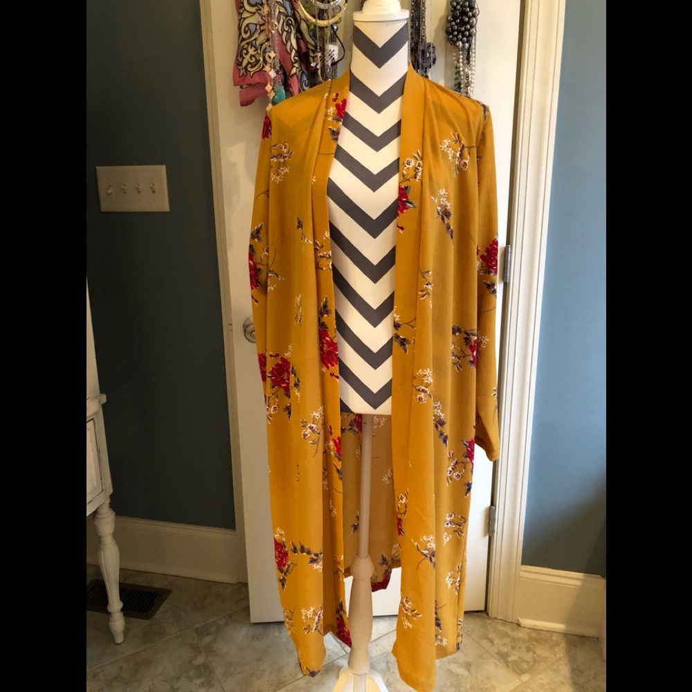 Mustard Floral Duster